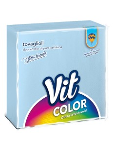 Vit Color 25 Tovaglioli Doppio Velo 32x32cm - Celeste